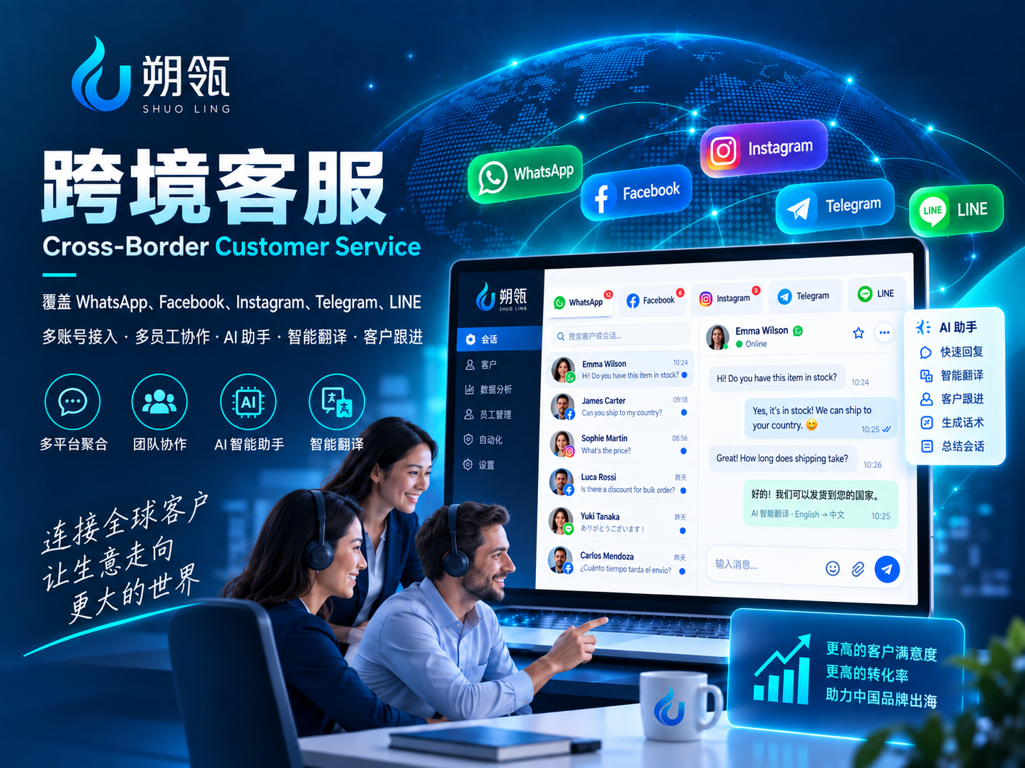 朔瓴跨境客服系统